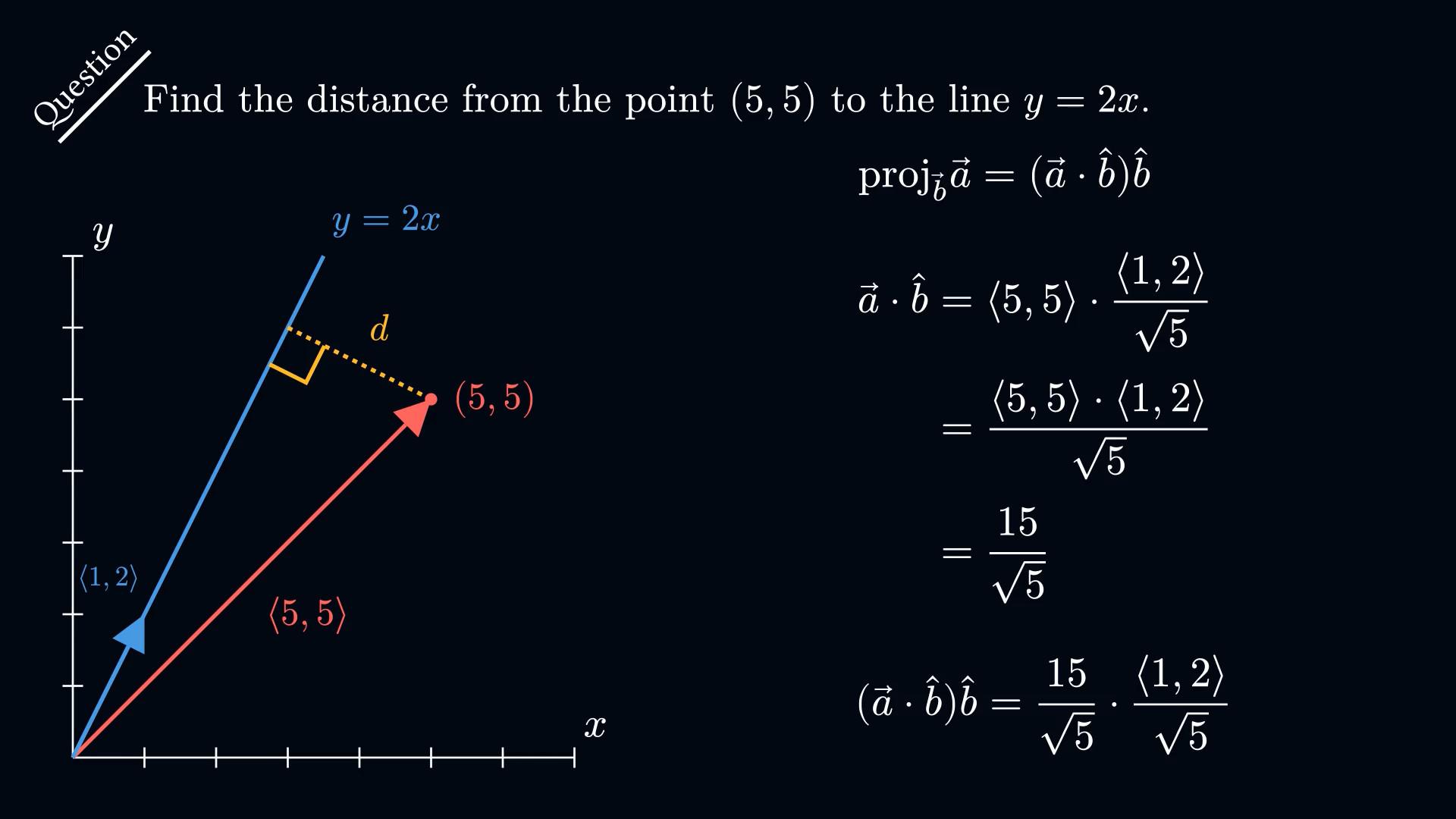 Vector Projections and Determinants